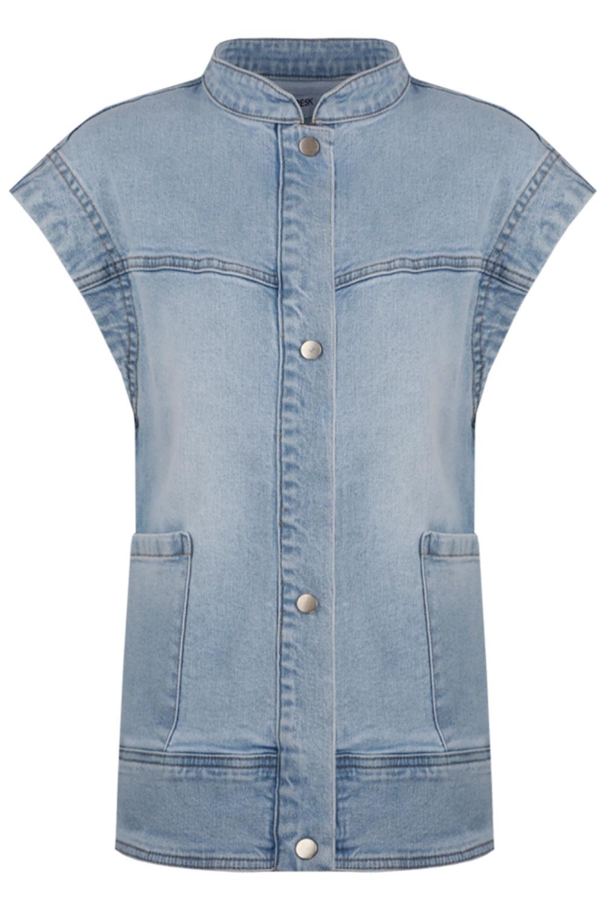 KAIA GILET 25ZFNF02 DENIM LIGHT BLUE